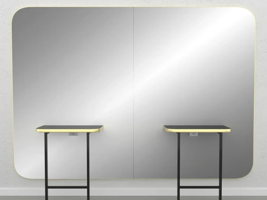 Зеркало парикмахерское MADISON GOLD INFINITE 2P