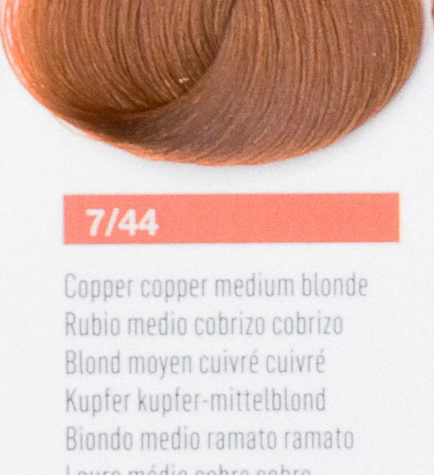 Краска для волос Lakme Chroma 7/44, средний блондин медный насыщенный, безаммиачная, перманентная, 60 мл