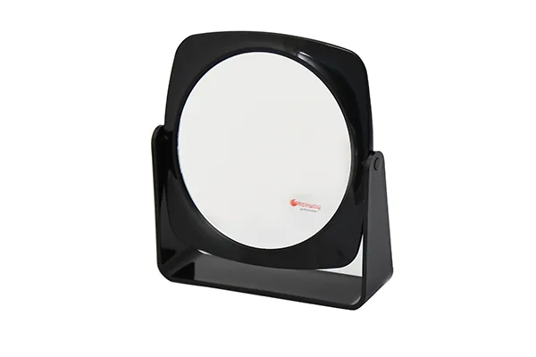Зеркало Hairway наст.двухст.черный пластик 2-х крат.увел. 17х17,5см