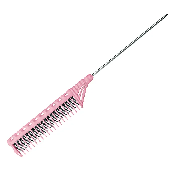 Расческа для начеса Y.S.park 154-125 dolly pink, металлический хвостик-12.5 см, розовая, 26.5 см