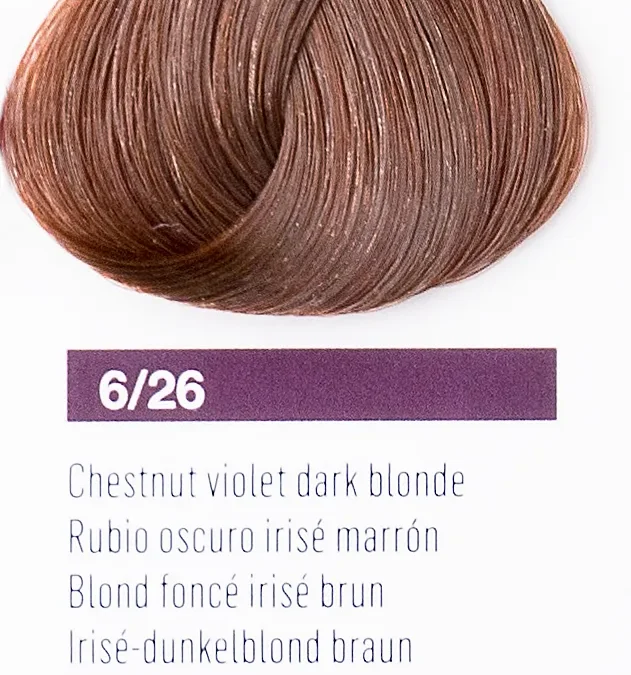 Краска для волос Lakme Chroma 6/26, тёмный блондин фиолетово-коричневый, безаммиачная, перманентная, 60 мл