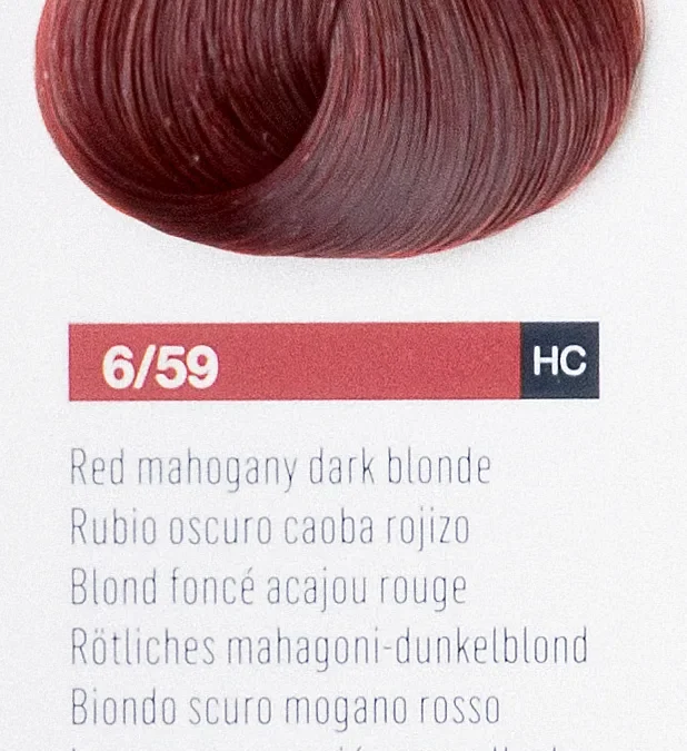 Краска для волос Lakme Chroma 6/59, тёмный блондин махагоново-красный, безаммиачная, перманентная, 60 мл