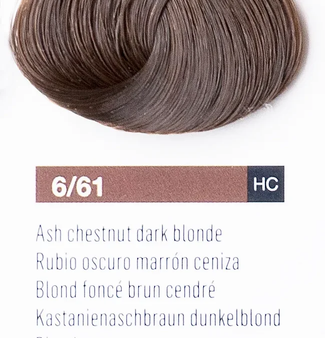 Краска для волос Lakme Chroma 6/61, тёмный блондин коричнево-пепельный, безаммиачная, перманентная, 60 мл