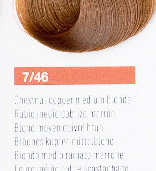 Краска для волос Lakme Chroma 7/46, средний блондин медно-коричневый, безаммиачная, перманентная, 60 мл