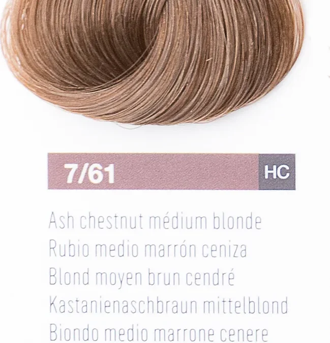 Краска для волос Lakme Chroma 7/61, средний блондин коричнево-пепельный, безаммиачная, перманентная, 60 мл