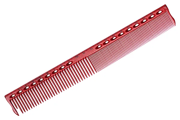 Расчёска для стрижки Y.S.park G45 red, c линейкой на обушке, 22 см, красная