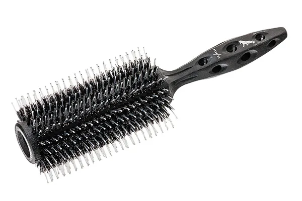 Термобрашинг для волос Y.S.park 650 Carbon Tiger Brush, диаметр- 67 мм, натуральная щетина кабана и нейлон, ручка-карбон